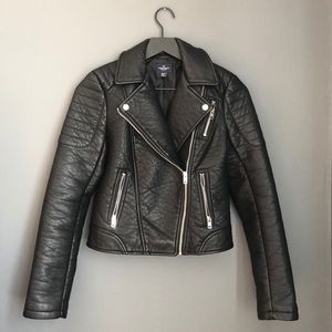 American Eagle Vegan Leather Black Jacket